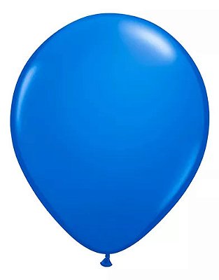 Balão Latex Liso Azul 16 polegadas - 12 unidades