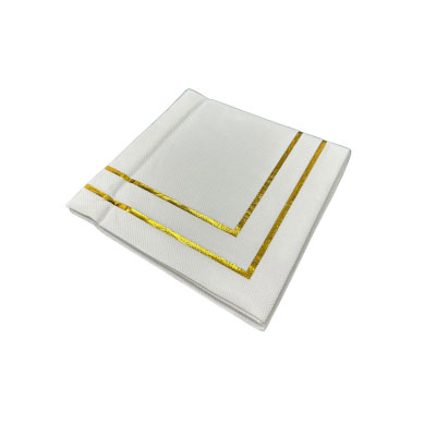 Guardanapo Papel – Dourado Listrado 33 x 33cm - 10 unidades