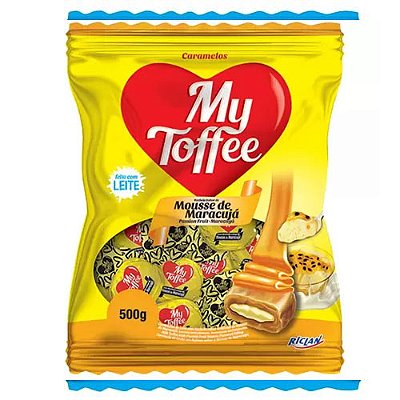 Bala de Caramelo My Toffee Leite com Recheio de Mousse de Maracujá 90g