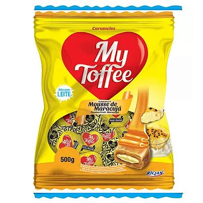 Bala de Caramelo My Toffee Leite com Recheio de Mousse de Maracujá 90g