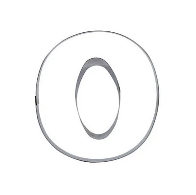 Cortador de Biscoito 8cm x 7cm - Número 0