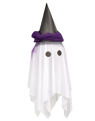 Fantasma Boo Junior Branco Tecido Halloween 85cm