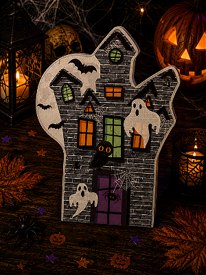 Guardanapo Papel Decorado Castelo do Terror Halloween 33x33cm - 20 Unidades