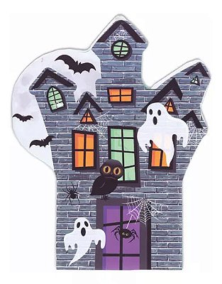 Guardanapo Papel Decorado Castelo do Terror Halloween 33cm x 33cm - 20 Unidades