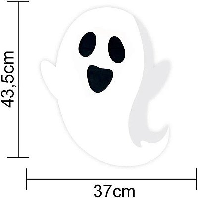 Painel Decorativo Halloween Fantasma em EVA - 44cm x 37cm