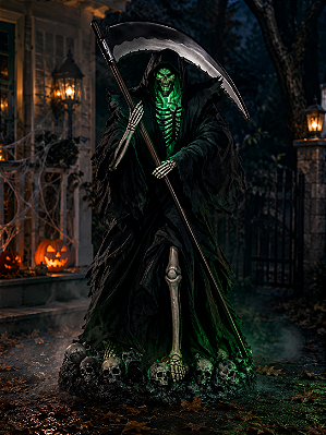 Totem Grande Ceifador Halloween - Tamanho 1,46 Metro de Altura x 70 cm de Largura