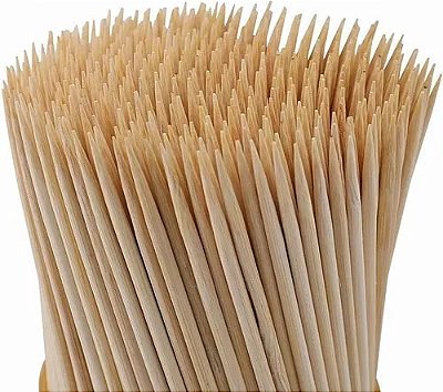 Palito Bambu Para Churrasco Espeto 25cm - 40 Unidades