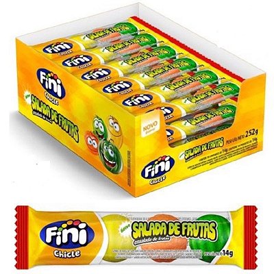 Chiclete Fini Salada De Frutas - Caixa 252g - 18 Unidades De 14g