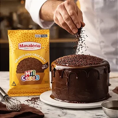Granulado Crocante de Chocolate Mil Cores 500g – Mavalério