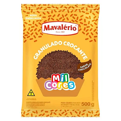 Granulado Crocante de Chocolate Mil Cores 500g – Mavalério