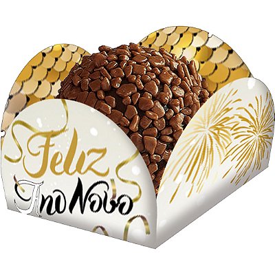 Porta Forminha para Doces Feliz Ano Novo - 40 Unidades