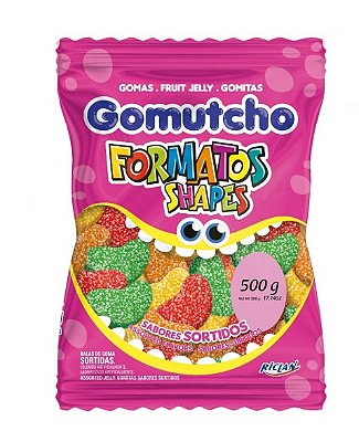 Bala De Goma Gomutcho Formatos Sabores - Pacote 500g