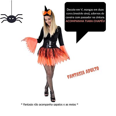 Fantasia Noviça do Mal Feminino Adulto Halloween - Tamanho P - Alegra Festa  - Artigos para Festas