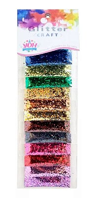 Glitter Craft Para Festas - Kit 12 Pacotes de 2 Gramas Cada