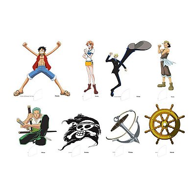 Decoração de Mesa Festa One Piece - 8 Unidades