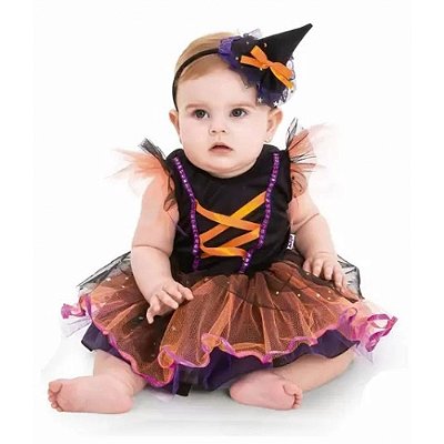 Fantasia Bruxinha Infantil Manuella Baby - Tamanho P (0 a 3 meses)