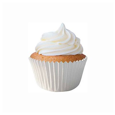 Forminha Impermeável Para Cupcake Branca - 45 Unidades