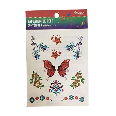 Tatuagem De Pele Temporária Ornamentos de Carnaval Sortidos - 2 cartelas