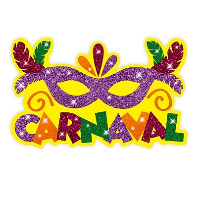 Enfeite Painel Decoração de Carnaval E.V.A/glitter - 32x52cm