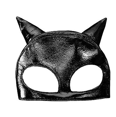 Máscara Poliester Mulher Gato Luxo - 23cm x 15cm