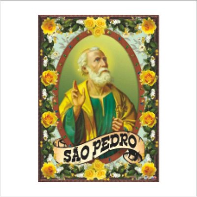 Painel Cartonado Para Decoração De Festa Junina São Pedro - 64x47 cm