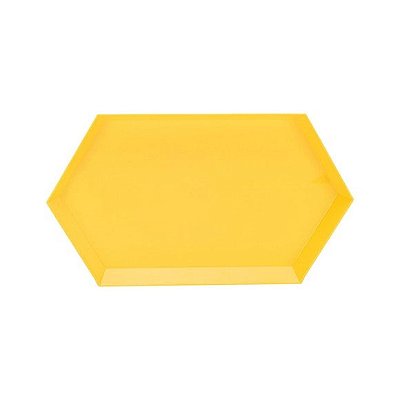 Bandeja Prisma para Doces e Salgados 30x18x2,5cm - Amarelo - 1 Uniddade