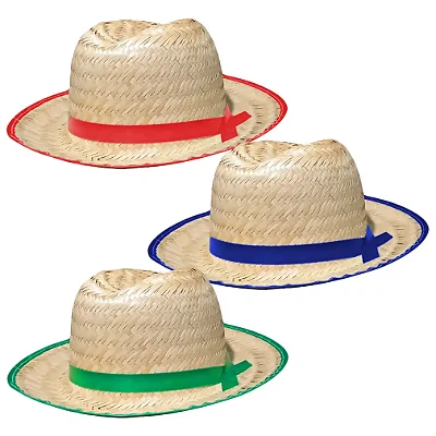 Chapéu De Palha Infantil Texano Festa Junina - Cores das Fitas Variadas - 1 Unidade