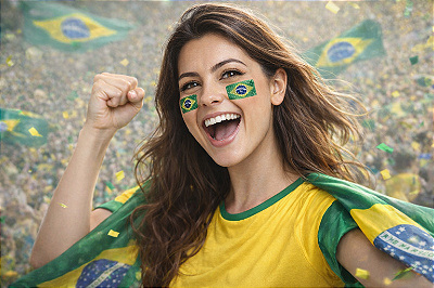 Adesivo Facial do Brasil - Modelo Sortidos - 1 Unidade