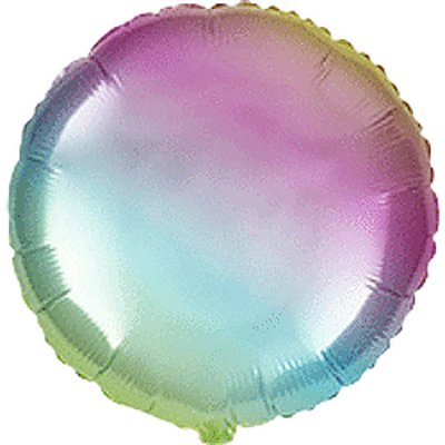 Balão Metalizado Redondo Gradient - 50cm - Flutua Com Gás Hélio