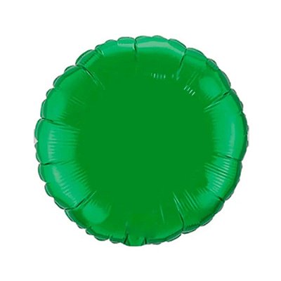Balão Metalizado Redondo Verde - 50cm - Flutua Com Gás Hélio