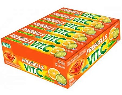Freegells Drops Citrus Vitamina 335g - 12 Unidades