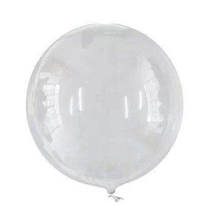 Balao Bubble Transparente Bobo Ball 44cm - Flutua com Gás Hélio - 1 Unidade