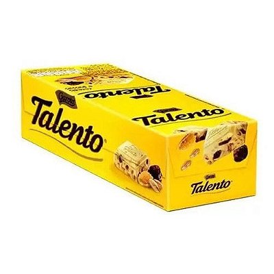 Chocolate Talento Cereais e Passas - Caixa 375g - 15 Unidades