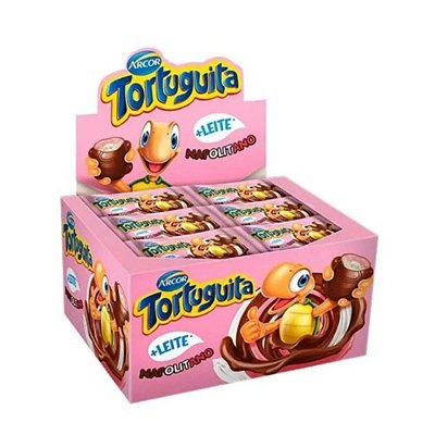 Chocolate Tortuguita Sabor Napolitano - Caixa 372g - 24 Unidades