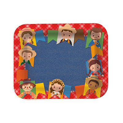Bandeja Laminada Quadrilha Junina 40cm x 33cm- 1 unidade