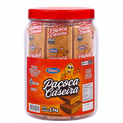 Paçoca Caseira Paluti 1,1kg – Pote com 20 Unidades