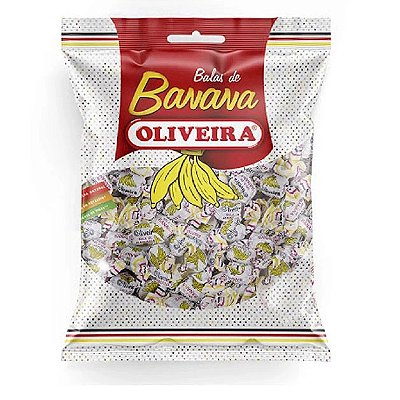Bala de Banana Mastigáveis Oliveira - Pacote 500g