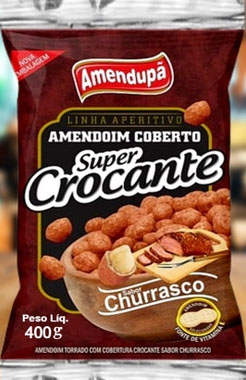 Pacote Amendoim Crocante Churrasco Amendupã 400g