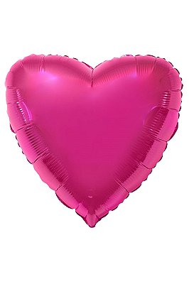 Balão Metalizado Coração Pink - 24 Polegadas (60cm) - Flutua Gás Hélio
