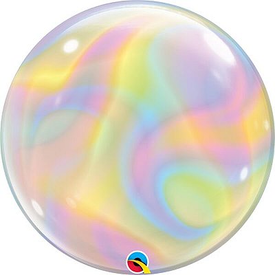 O Balão Bubble Redemoinhos Iridescentes 22 Polegadas(56cm) - Flutua Gás Hélio
