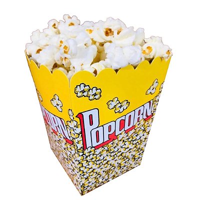 Caixa para Pipoca Popcorn 12cm x 8cm - 10 Unidades