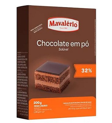 Chocolate em Pó Solúvel 32% 200g MAVALÉRIO