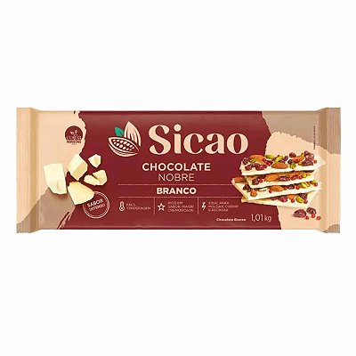 Chocolate Nobre Branco Barra 1,01 Kg - SICAO