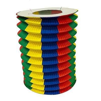 Enfeite Lanterna de Papel Colorido Festa Junina - 16cm - 1 Unidades