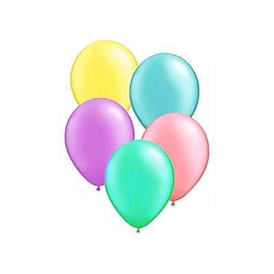 Balão Bexiga Candy colors - Tamanho 5 Polegadas (12cm) - 25 unidades