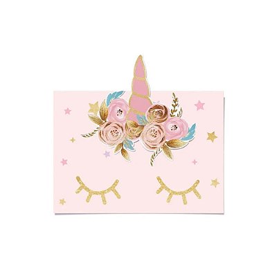 Painel Decorativo 4 Lâminas Festa Unicórnio - 132cm x 117cm