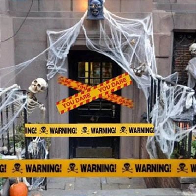 Faixa Decorativa "Danger" Halloween – 50 Metros 🎃 Decoração Assustadora para Festa