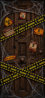 Faixa Decorativa Halloween "Danger" – 50 Metros - Decoração Assustadora para Festa