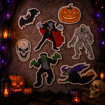 Aplique Impresso Eva Halloween Horripilante - 12 Unidades