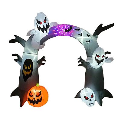 Portal do Terror Inflável Led Bivolt 2,4m Halloween